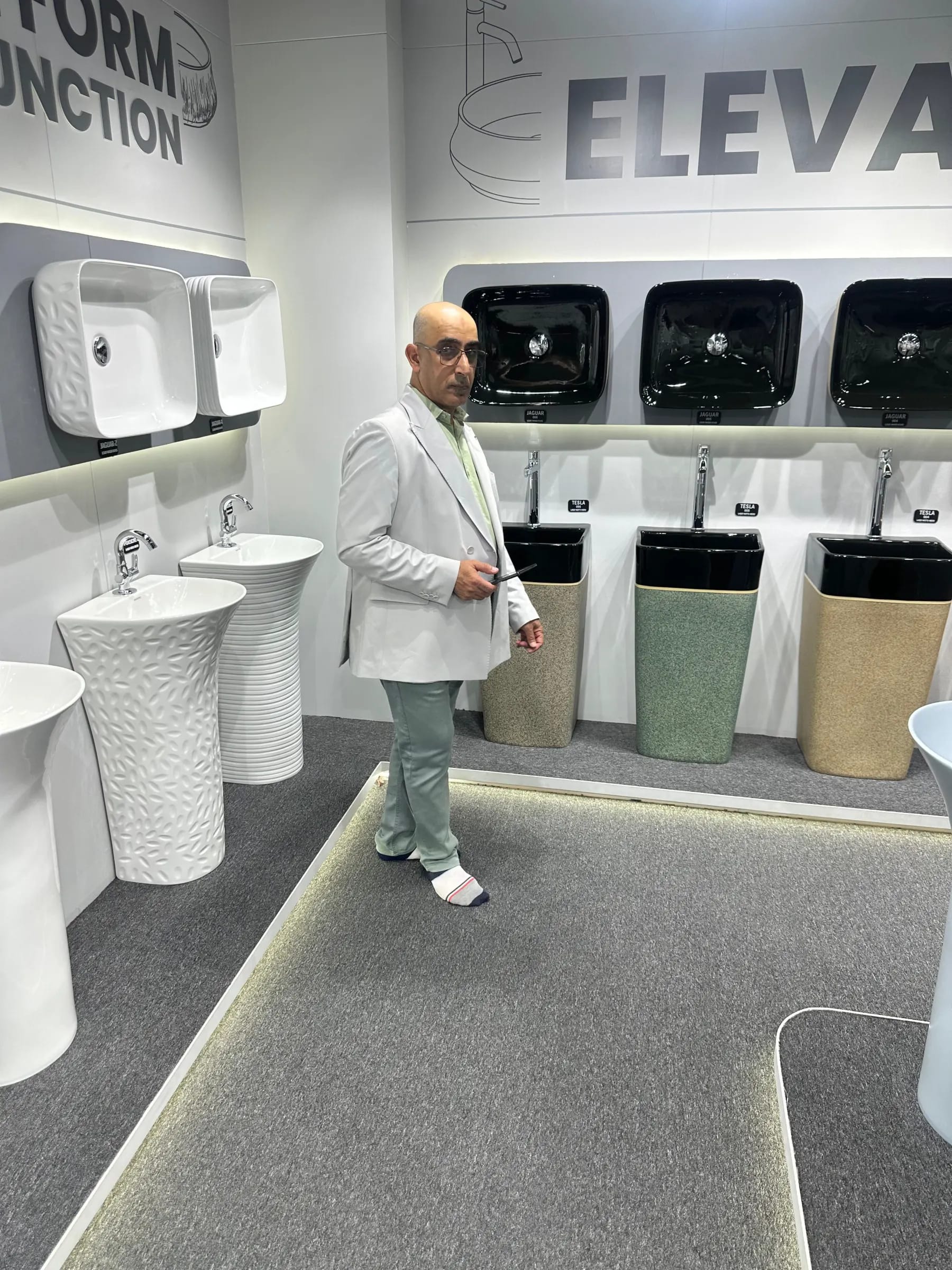 Porcelain tiles and sanitaryware installation in Saudi Arabia project
